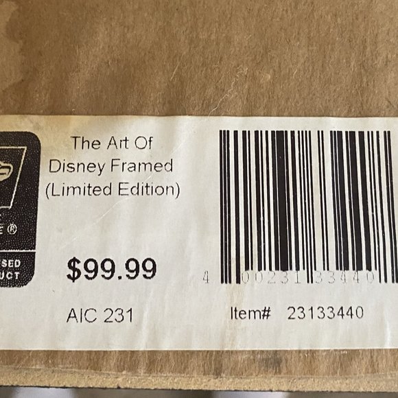 Disney Framed Art Limited Edition Mickey Mouse Alice Snow White Little Mermaid - Picture 6 of 7